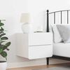 vidaXL Κομοδίνο με συρτάρι Λευκό 39 x 34 x 33 εκ. Μασίφ ξύλο πεύκου