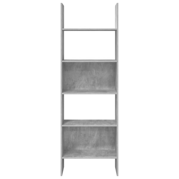 vidaXL Βιβλιοθήκη Γκρι Σκυροδέματος 60 x 35 x 180 εκ. από Επεξ. Ξύλο