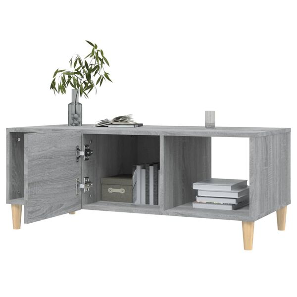 vidaXL Τραπεζάκι Σαλονιού Γκρι Sonoma 102x50x40 εκ. Επεξεργασμένο Ξύλο