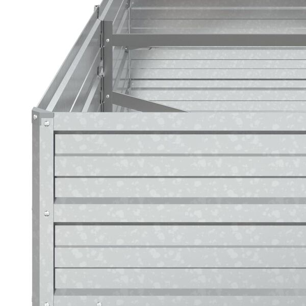 vidaXL Ζαρντινιέρα Υπερυψωμένη Ασημί 160x80x45 εκ. Γαλβανισμ. Χάλυβας