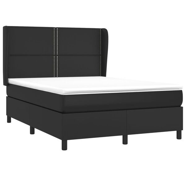 vidaXL &Kappa;&rho;&epsilon;&beta;ά&tau;&iota; Boxspring &mu;&epsilon; &Sigma;&tau;&rho;ώ&mu;&alpha; &Mu;&alpha;ύ&rho;&omicron; 140x190&epsilon;&kappa;.&alpha;&pi;ό &Sigma;&upsilon;&nu;&theta;&epsilon;&tau;&iota;&kappa;ό &Delta;έ&rho;&mu;&alpha;