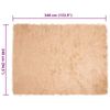 vidaXL Ψεύτικο Δέρμα Προβάτου Χαλί Μπεζ 240 x 340 εκ. Πολυεστέρας