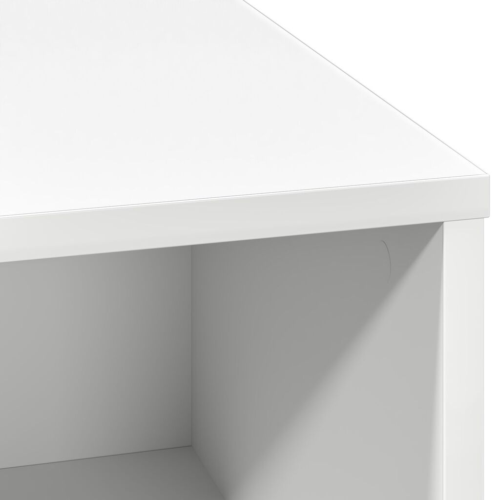 vidaXL Μπουφές με LED Λευκό 71x34,5x75 εκ Κατασκευασμένο Ξύλο
