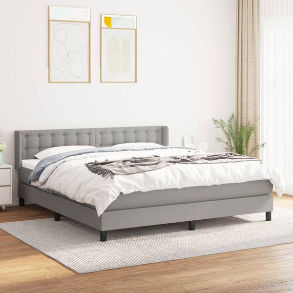 vidaXL &Kappa;&rho;&epsilon;&beta;ά&tau;&iota; Boxspring &mu;&epsilon; &Sigma;&tau;&rho;ώ&mu;&alpha; &Alpha;&nu;. &Pi;&rho;ά&sigma;&iota;&nu;&omicron; 160x200&epsilon;&kappa; &Upsilon;&phi;&alpha;&sigma;&mu;ά&tau;&iota;&nu;&omicron;