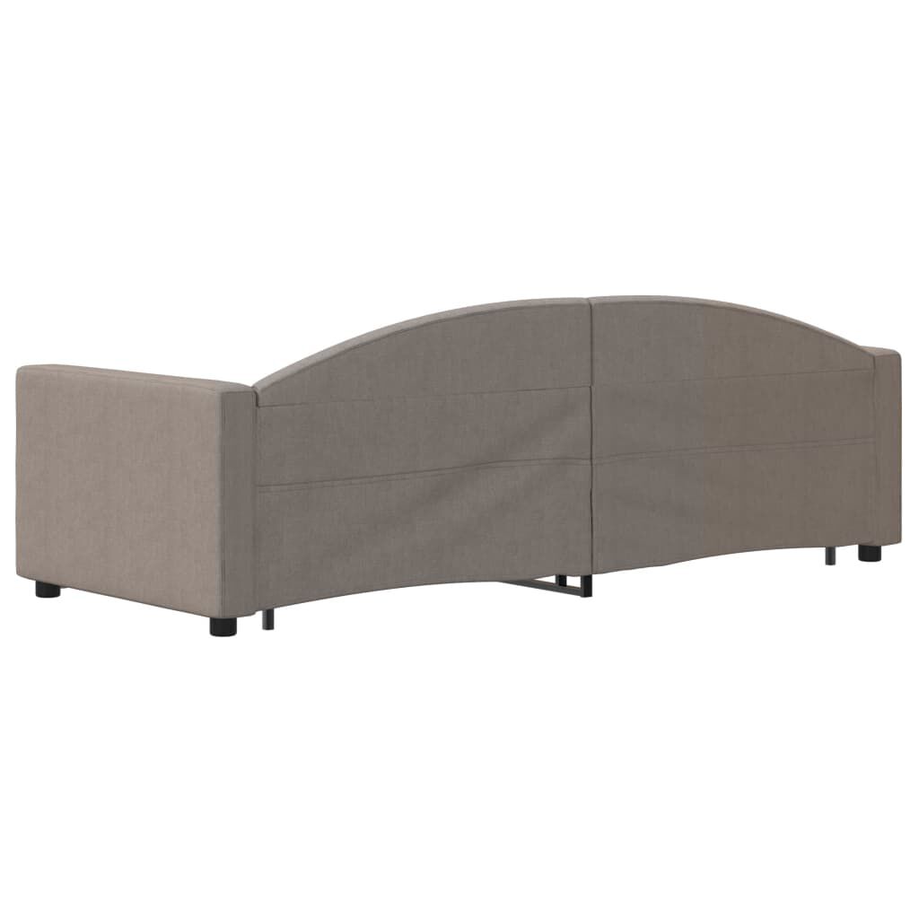 vidaXL Καναπές Κρεβάτι Συρόμενος Taupe 80x200 εκ. Υφασμάτινος Συρτάρια