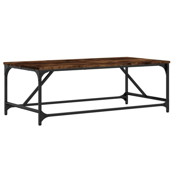vidaXL Τραπεζάκι Σαλονιού Καπνιστή Δρυς 100x50x35 εκ. Επεξεργ. Ξύλο