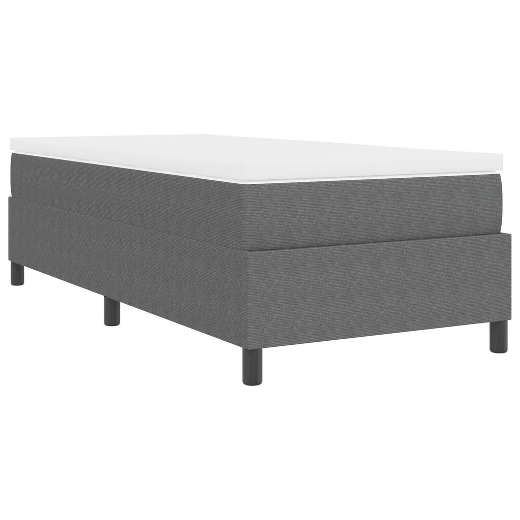 vidaXL Κρεβάτι Box Spring με Στρώμα Γκρι Μονό Βελούδο