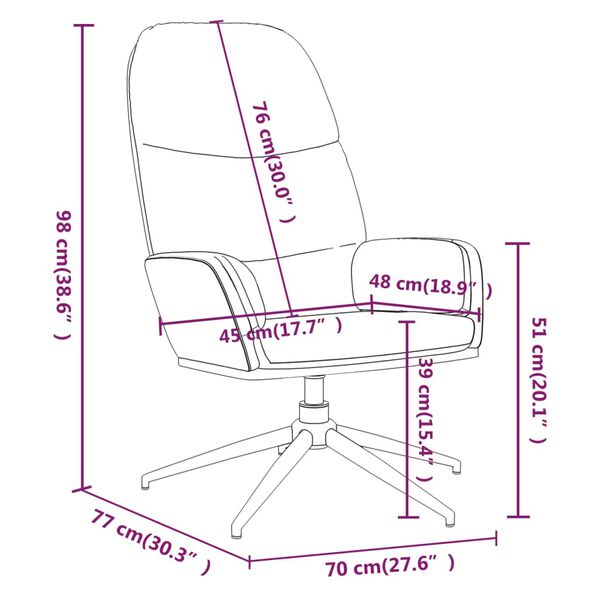 vidaXL Πολυθρόνα Relax Taupe από Συνθετικό Καστόρι