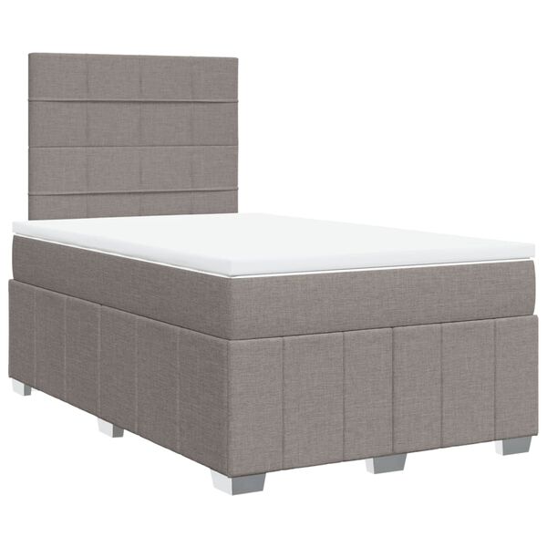 vidaXL &Kappa;&rho;&epsilon;&beta;ά&tau;&iota; Boxspring &mu;&epsilon; &Sigma;&tau;&rho;ώ&mu;&alpha; Taupe 120x200 &epsilon;&kappa;. &Upsilon;&phi;&alpha;&sigma;&mu;ά&tau;&iota;&nu;&omicron;