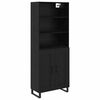 vidaXL Highboard 2 &tau;&mu;&chi;. &Mu;&alpha;ύ&rho;&eta; &Omicron;&xi;&upsilon;ά 69,5 x 34 x 180 &epsilon;&kappa;.