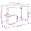 vidaXL Ντουλάπι Νιπτήρα Μαύρο 80 x 33 x 60 εκ. Επεξεργασμένο Ξύλο