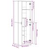 vidaXL Ντουλάπα Γκρι Σκυροδέματος 60 x 35 x 180 εκ. από Επεξ. Ξύλο