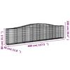 vidaXL Συρματοκιβώτια Τοξωτά 8 τεμ. 400x30x80/100 εκ. Γαλβαν. Ατσάλι