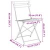 vidaXL Πτυσσόμενη Καρέκλα Κήπου 2 pcs Πράσινο 42 x 46 x 82εκ Ατσάλι