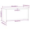 vidaXL Τραπεζάκι Σαλονιού Καπνιστή Δρυς 102x55,5x52,5 εκ. Επεξ. Ξύλο