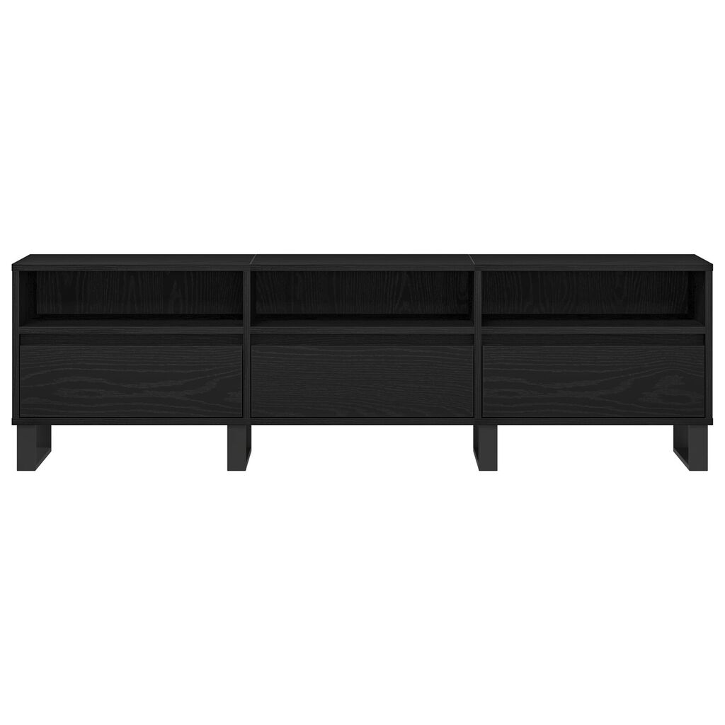 vidaXL Τηλεοπτική Βάση Μαύρη Ξυλεία 150x30x44,5 εκ. Επεξεργασμένο Ξύλο