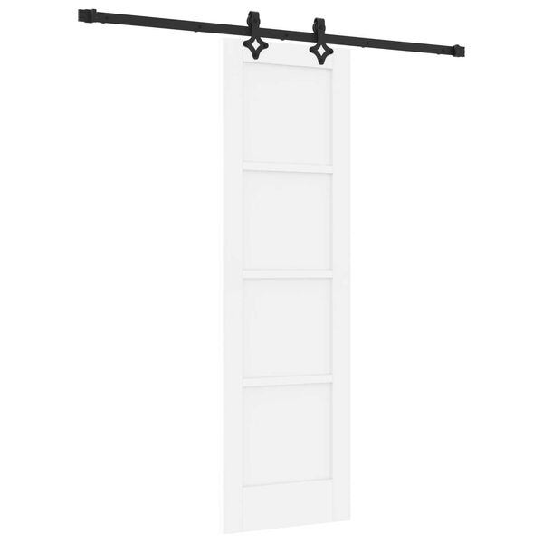 vidaXL Συρόμενη Πόρτα Λευκό και μαύρο 61 x 198.5 εκ.