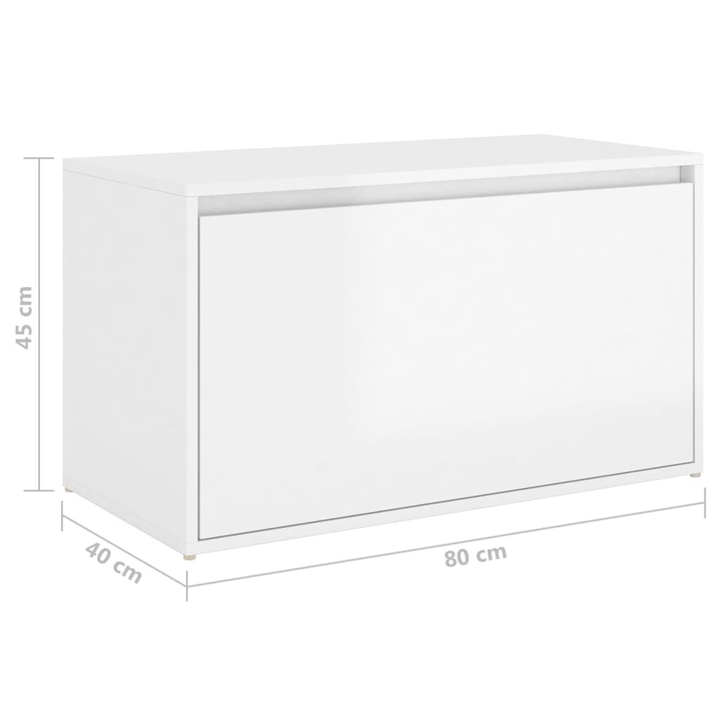 vidaXL Έπιπλο Χολ / Εισόδου Γυαλιστ. Λευκό 80x40x45εκ. από Επεξ. Ξύλο