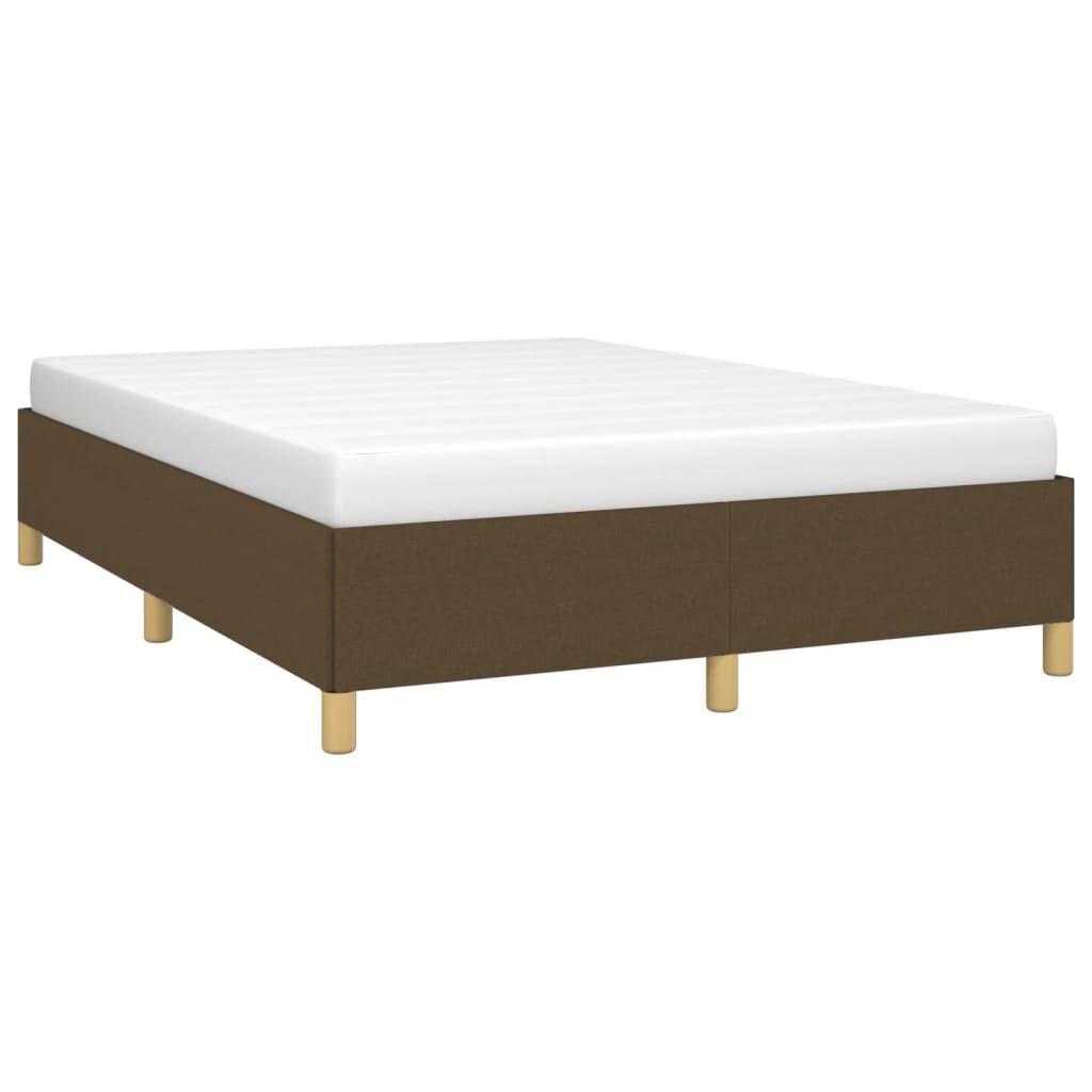 vidaXL Σκελετός Κρεβατιού Χωρίς Στρώμα Καφέ 140x200 εκ.Υφασμάτινο