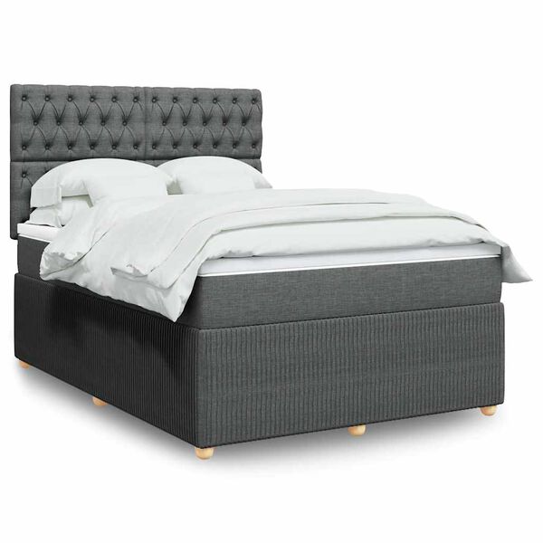 vidaXL &Kappa;&rho;&epsilon;&beta;ά&tau;&iota; Boxspring &mu;&epsilon; &Sigma;&tau;&rho;ώ&mu;&alpha; &Sigma;&kappa;&omicron;ύ&rho;&omicron; &Gamma;&kappa;&rho;&iota; 160x200 &epsilon;&kappa; &Upsilon;&phi;&alpha;&sigma;&mu;ά&tau;&iota;&nu;&omicron;