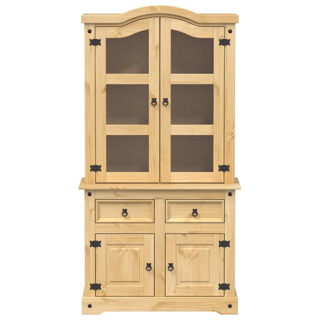 vidaXL Βιτρίνα Corona 100 x 48,5 x 179 εκ. από Μασίφ Ξύλο Πεύκου