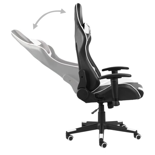 vidaXL Καρέκλα Gaming Περιστρεφόμενη Λευκή PVC