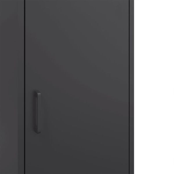 vidaXL Ντουλάπι Μαύρο 36x39x113 εκ. από Ατσάλι