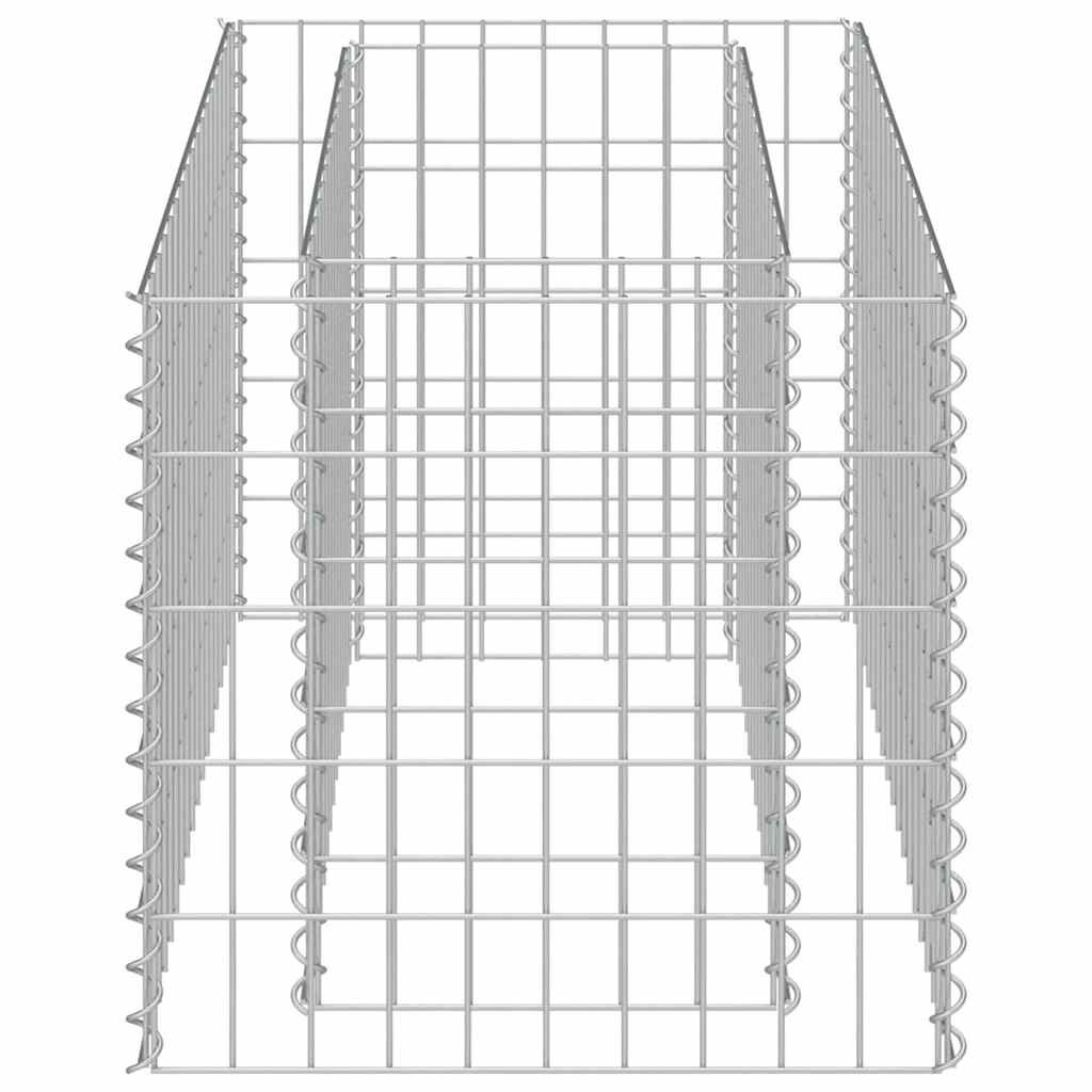 vidaXL Συρματοκιβώτιο-Γλάστρα Υπερυψωμένη 90x50x50 εκ. Γαλβ. Χάλυβας