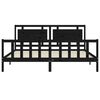 vidaXL Πλαίσιο Κρεβατιού με Κεφαλάρι Μαύρο 200x200 εκ. Μασίφ Ξύλο