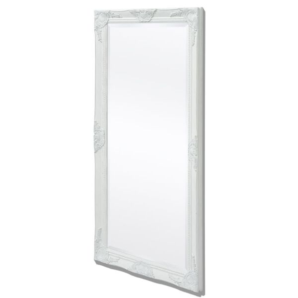 vidaXL Καθρέφτης Τοίχου με Μπαρόκ Στιλ Λευκός 120 x 60 εκ.