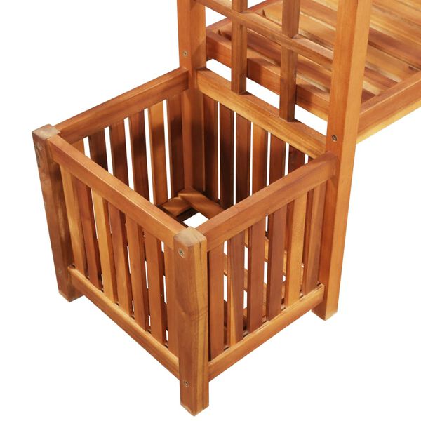 vidaXL Πέργκολα με Παγκάκι και Ζαρντινιέρες από Μασίφ Ξύλο Ακακίας