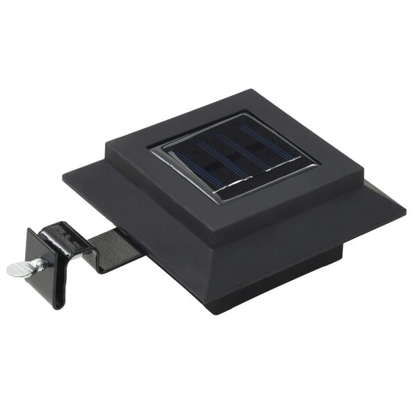 vidaXL Φωτιστικά Εξωτ. Χώρου Ηλιακά 6 τεμ. LED Τετράγωνα Μαύρα 12 εκ.