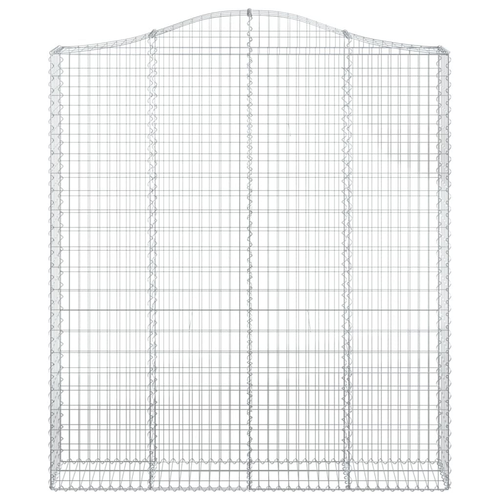 vidaXL Συρματοκιβώτια Τοξωτά 7 τεμ. 200x30x220/240 εκ. Γαλβαν. Ατσάλι