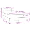 vidaXL &Kappa;&rho;&epsilon;&beta;ά&tau;&iota; Boxspring &mu;&epsilon; &Sigma;&tau;&rho;ώ&mu;&alpha; & LED &Mu;&alpha;ύ&rho;&omicron; 120x190 &epsilon;&kappa;. &Beta;&epsilon;&lambda;&omicron;ύ&delta;&iota;&nu;&omicron;