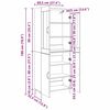 vidaXL Highboard 2 pcs Μαύρη δρυς 69.5 x 34 x 180 εκ.