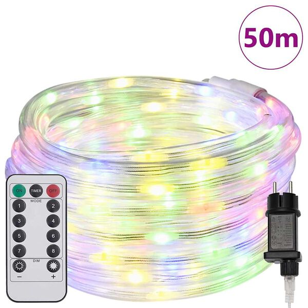 vidaXL Φωτιστικό Συρματόσχοινο με 1200 LED Πολύχρωμο 50 m PVC