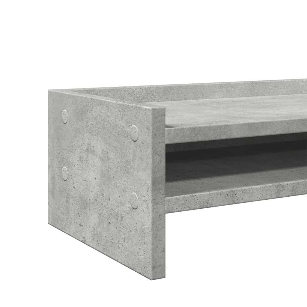 vidaXL Βάση Οθονών Γκρι του Σκυροδέματος 42x24x16 εκ. από Επεξ. Ξύλο