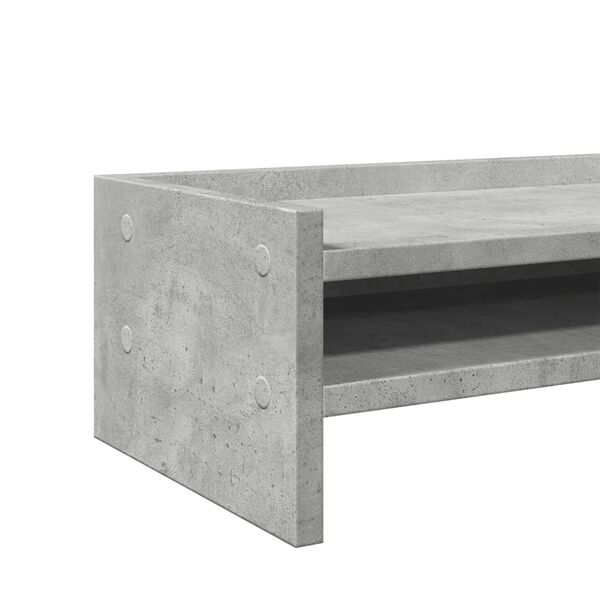 vidaXL Βάση Οθονών Γκρι του Σκυροδέματος 42x24x16 εκ. από Επεξ. Ξύλο