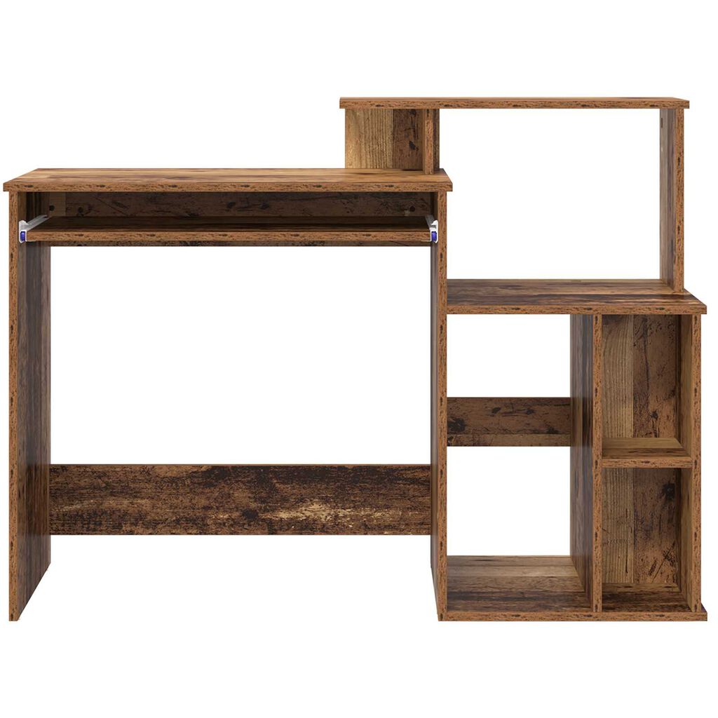 vidaXL Γραφείο με Αποθήκευση Παλιό Ξύλο 120.5x44x88.5 cm Επεξεργασμένο Ξύλο