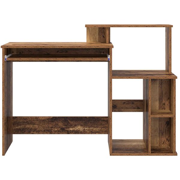 vidaXL Γραφείο με Αποθήκευση Παλιό Ξύλο 120.5x44x88.5 cm Επεξεργασμένο Ξύλο