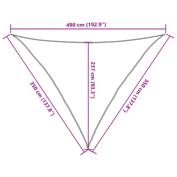 vidaXL Πανί Σκίασης Πορτοκαλί 3,5 x 3,5 x 4,9 μ. 160 γρ./μ² από HDPE