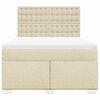 vidaXL &Kappa;&rho;&epsilon;&beta;ά&tau;&iota; Boxspring &mu;&epsilon; &Sigma;&tau;&rho;ώ&mu;&alpha; &Kappa;&rho;&epsilon;&mu; 140x190 &epsilon;&kappa;. &Upsilon;&phi;&alpha;&sigma;&mu;ά&tau;&iota;&nu;&omicron;