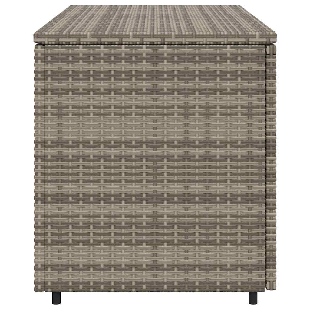 vidaXL Ντουλάπι Αποθήκευσης Κήπου Γκρι 110x55,5x60,5 εκ. Συνθ. Ρατάν