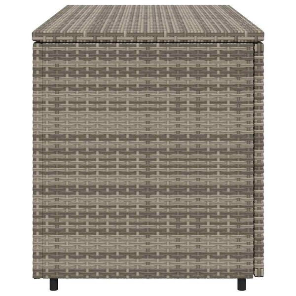 vidaXL Ντουλάπι Αποθήκευσης Κήπου Γκρι 110x55,5x60,5 εκ. Συνθ. Ρατάν