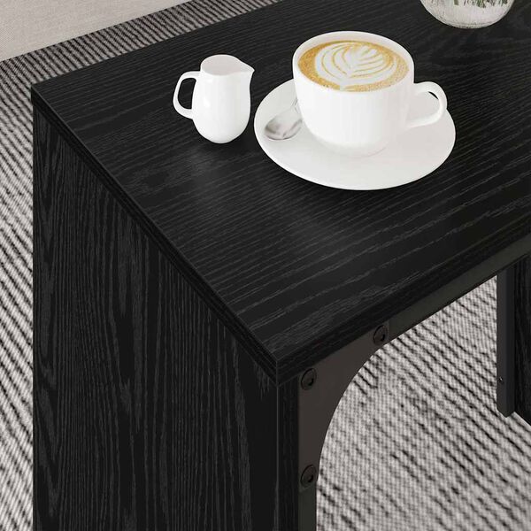 vidaXL Φωτιστικό Τραπεζάκι 3 pcs Μαύρη δρυς 60 x 35 x 56 εκ.
