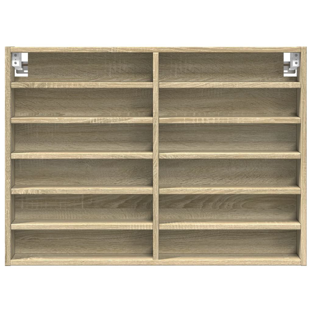 vidaXL Βιτρίνα Χρώμα Sonoma Δρυς 80x8,5x58 εκ. από Επεξεργασμένο Ξύλο