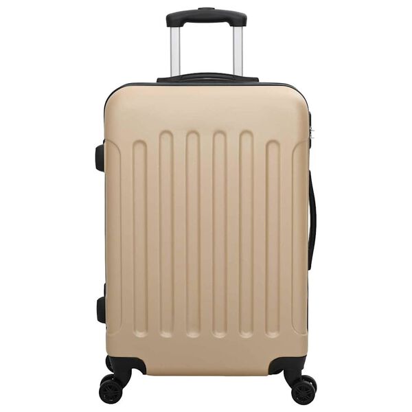vidaXL Σετ Βαλίτσας με κλειδαριά 3 pcs Μπρονζέ 50 x 31 x 78 εκ