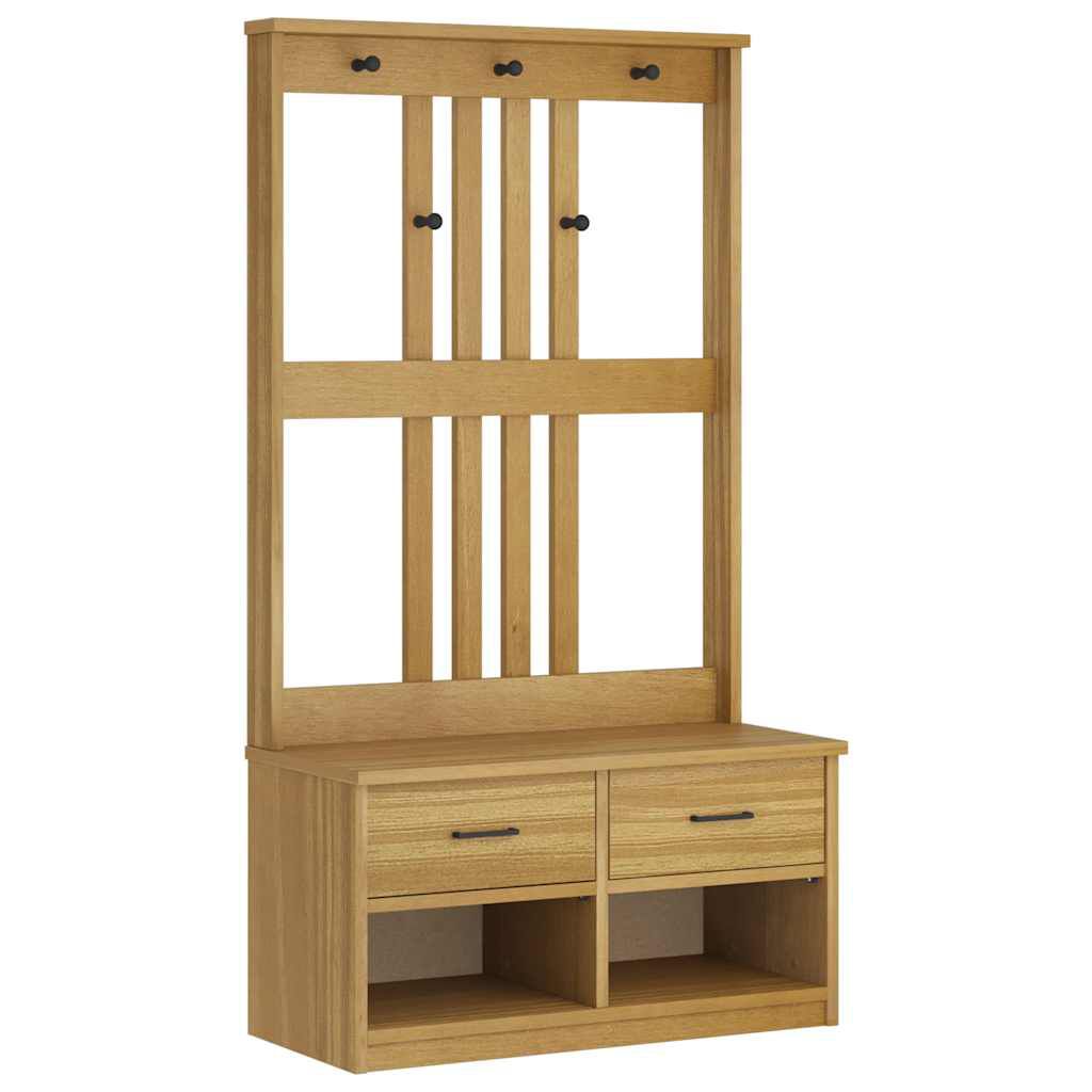 vidaXL Δέντρο χωλ "SANDNES" 87x40x159,5 εκ. Πεύκο μασίφ ξύλο