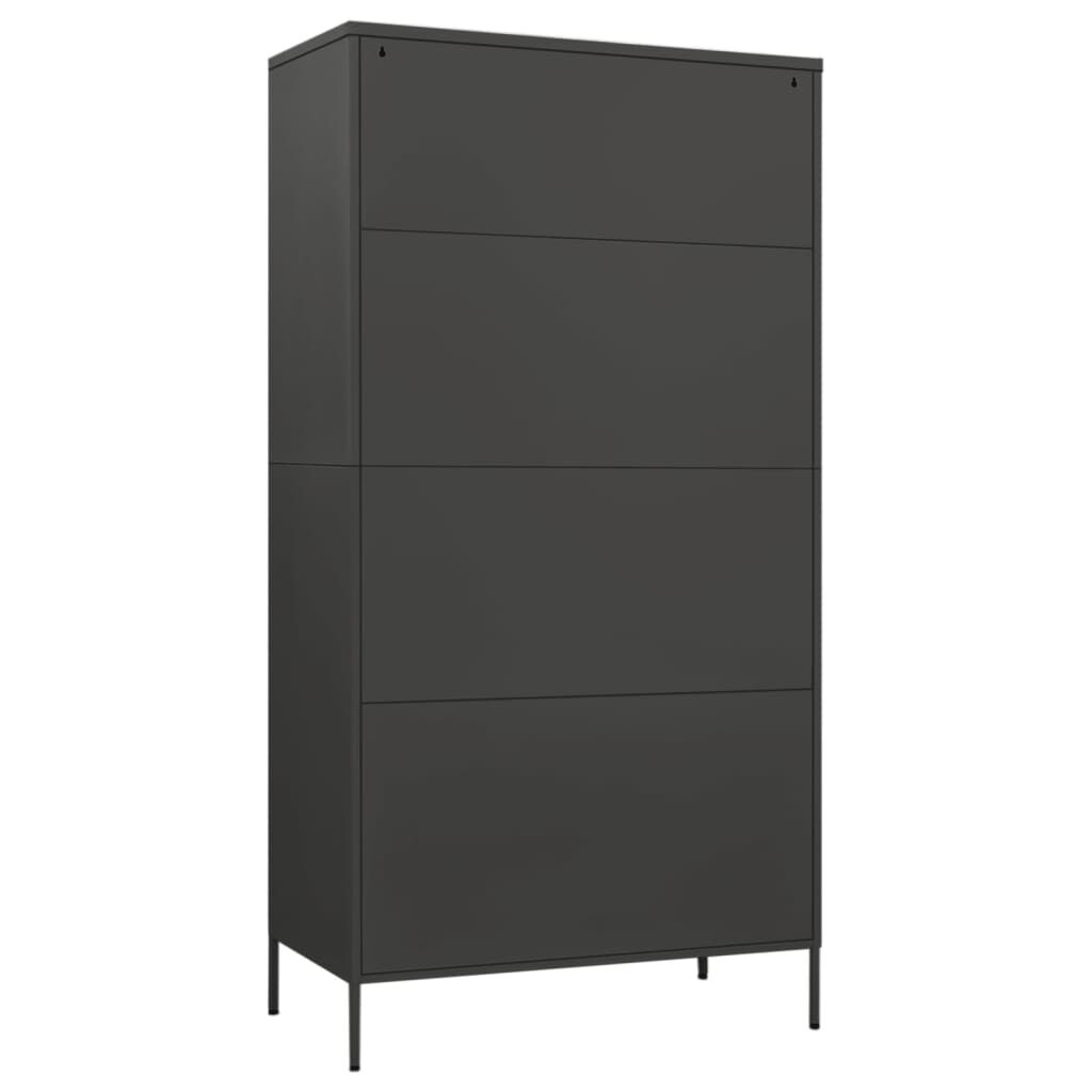 vidaXL Ντουλάπα Ανθρακί 90 x 50 x 180 εκ. από Ατσάλι