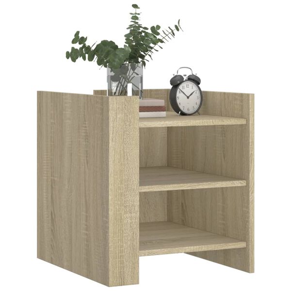 vidaXL Κομοδίνο Sonoma Δρυς 45x50x50 εκ. από Επεξεργασμένο Ξύλο